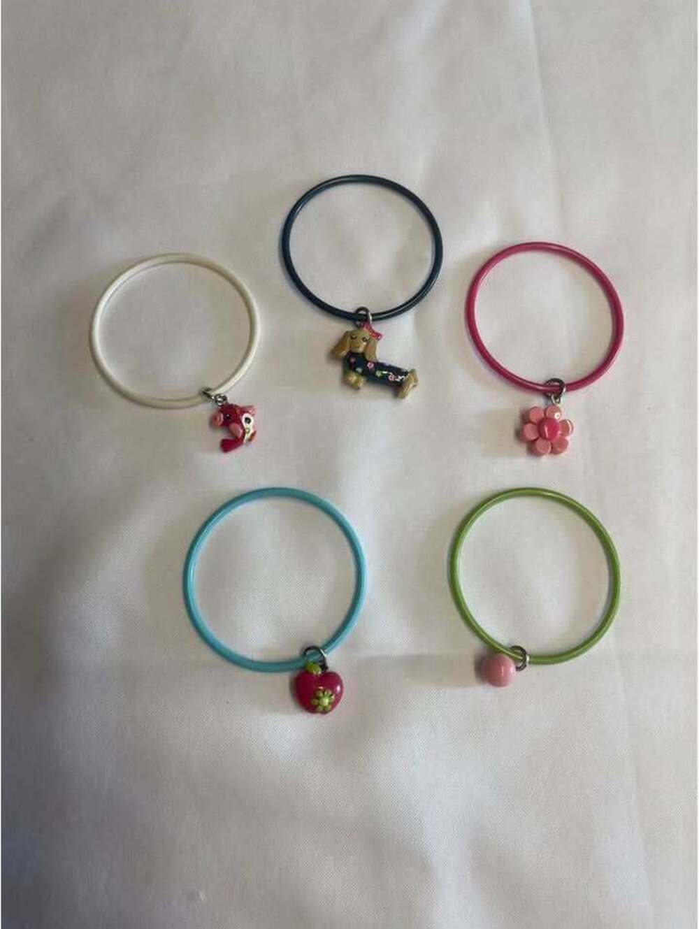 Large Girls Costume Jewelry Lot Bracelets Bangles Rings & Charms